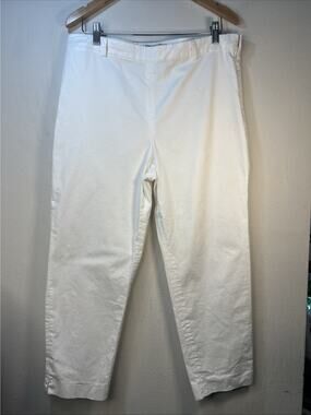 Hobbs White Trousers Women’s Stretchy Ankle Pants Size Us 12 summer vacation